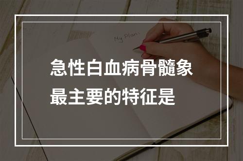 急性白血病骨髓象最主要的特征是