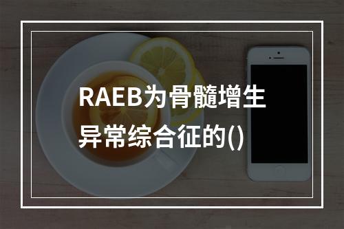 RAEB为骨髓增生异常综合征的()