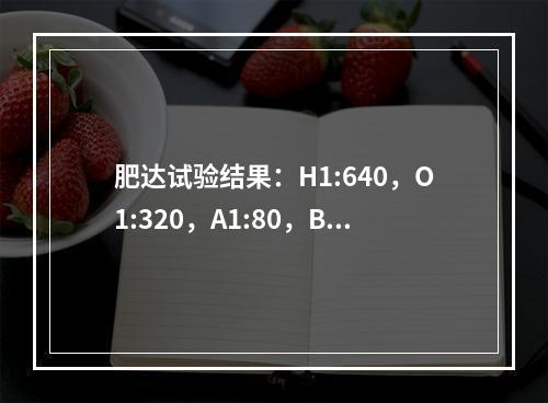 肥达试验结果：H1:640，O1:320，A1:80，B1: