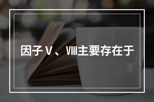 因子Ⅴ、Ⅷ主要存在于