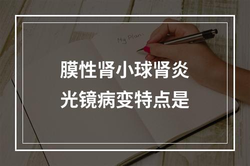 膜性肾小球肾炎光镜病变特点是