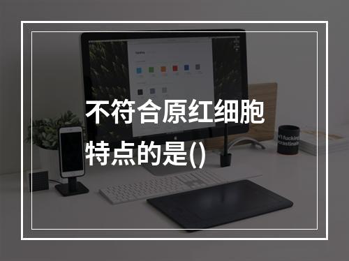 不符合原红细胞特点的是()