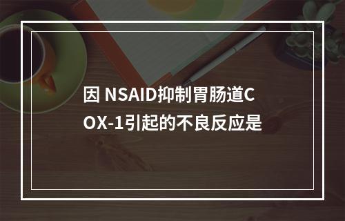 因 NSAID抑制胃肠道COX-1引起的不良反应是