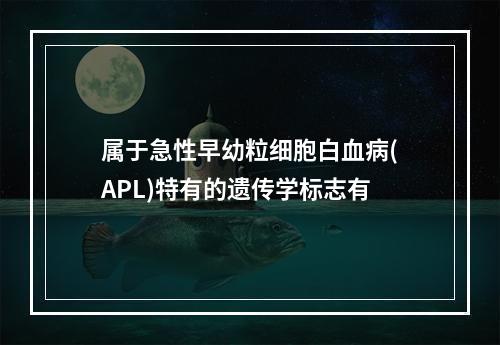 属于急性早幼粒细胞白血病(APL)特有的遗传学标志有