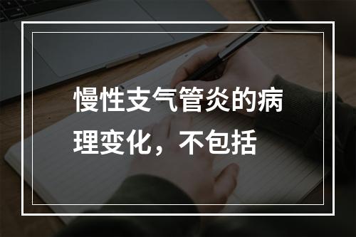 慢性支气管炎的病理变化，不包括