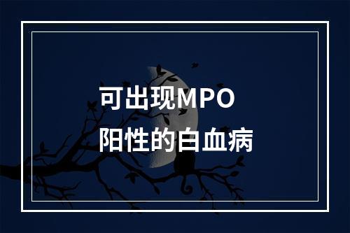 可出现MPO阳性的白血病