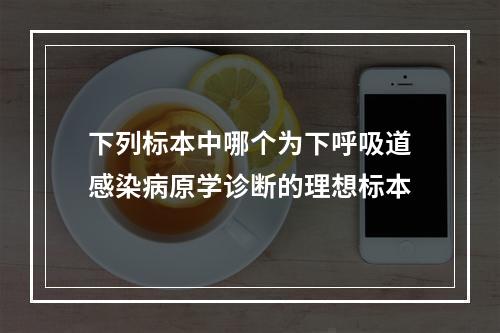 下列标本中哪个为下呼吸道感染病原学诊断的理想标本