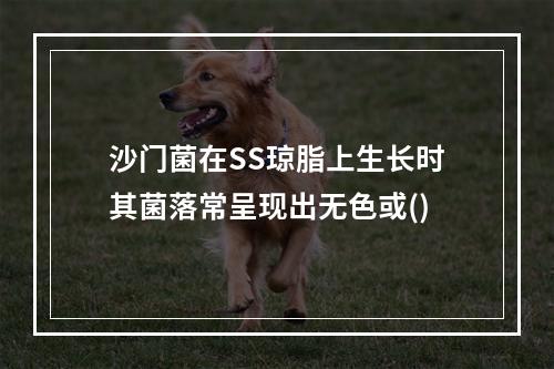 沙门菌在SS琼脂上生长时其菌落常呈现出无色或()