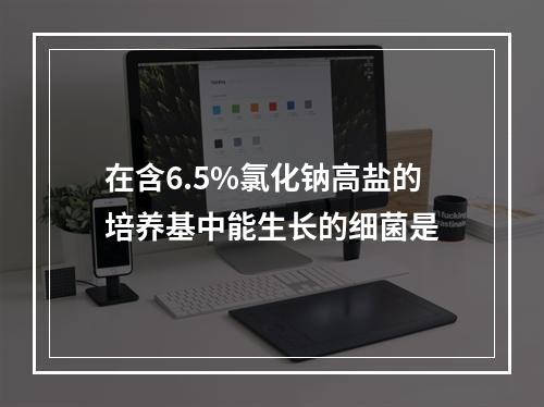 在含6.5%氯化钠高盐的培养基中能生长的细菌是