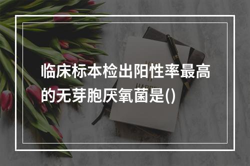 临床标本检出阳性率最高的无芽胞厌氧菌是()