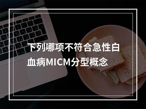 下列哪项不符合急性白血病MICM分型概念