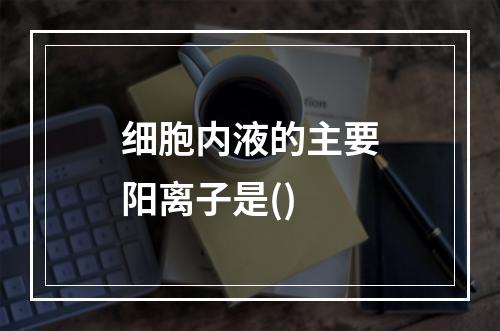 细胞内液的主要阳离子是()