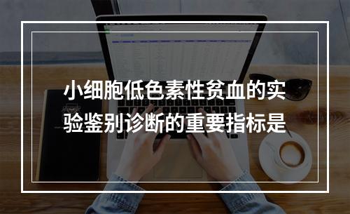 小细胞低色素性贫血的实验鉴别诊断的重要指标是