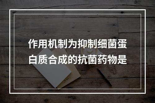 作用机制为抑制细菌蛋白质合成的抗菌药物是