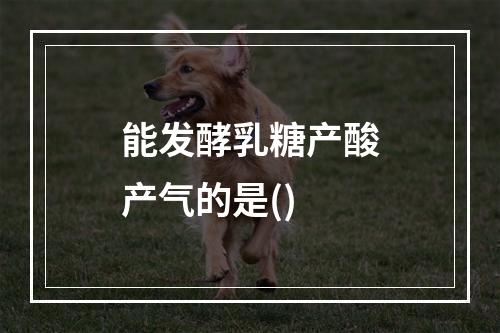 能发酵乳糖产酸产气的是()