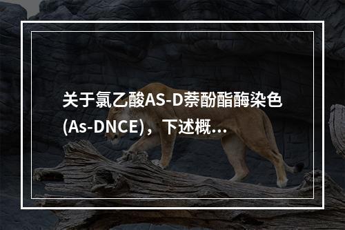 关于氯乙酸AS-D萘酚酯酶染色(As-DNCE)，下述概念不