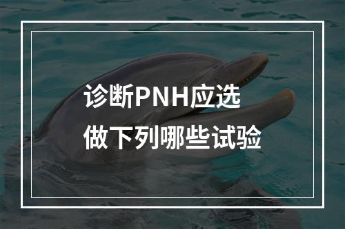 诊断PNH应选做下列哪些试验