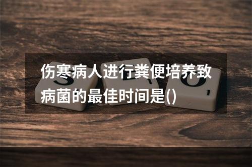 伤寒病人进行粪便培养致病菌的最佳时间是()