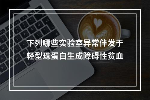 下列哪些实验室异常伴发于轻型珠蛋白生成障碍性贫血