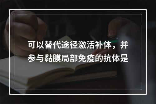 可以替代途径激活补体，并参与黏膜局部免疫的抗体是