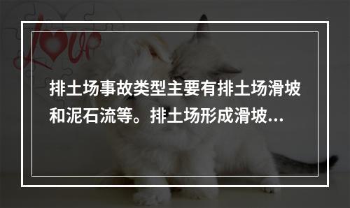 排土场事故类型主要有排土场滑坡和泥石流等。排土场形成滑坡和泥