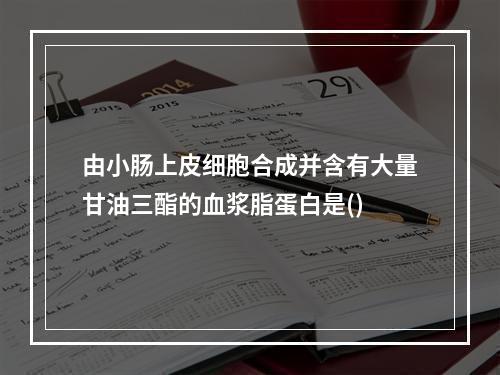 由小肠上皮细胞合成并含有大量甘油三酯的血浆脂蛋白是()