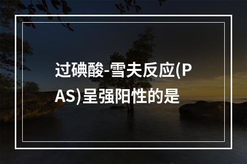 过碘酸-雪夫反应(PAS)呈强阳性的是