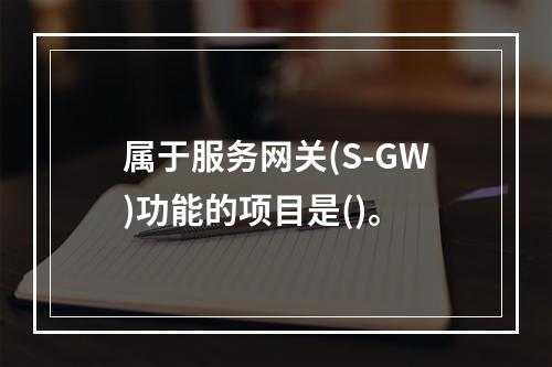 属于服务网关(S-GW)功能的项目是()。