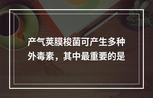 产气荚膜梭菌可产生多种外毒素，其中最重要的是