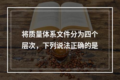 将质量体系文件分为四个层次，下列说法正确的是