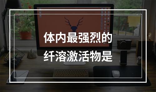 体内最强烈的纤溶激活物是