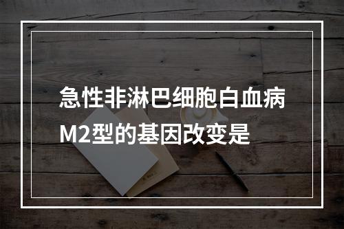 急性非淋巴细胞白血病M2型的基因改变是