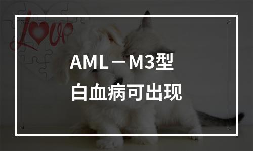 AML－M3型白血病可出现