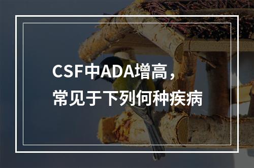 CSF中ADA增高，常见于下列何种疾病