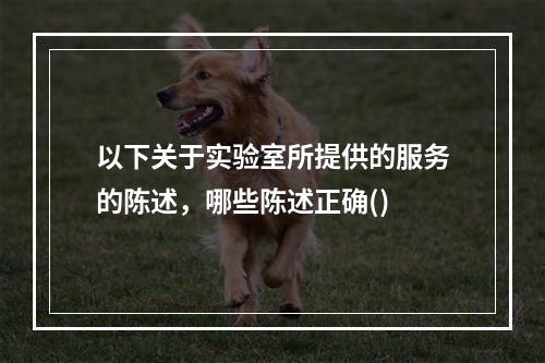 以下关于实验室所提供的服务的陈述，哪些陈述正确()