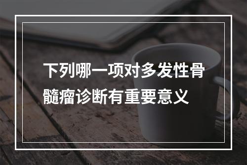 下列哪一项对多发性骨髓瘤诊断有重要意义