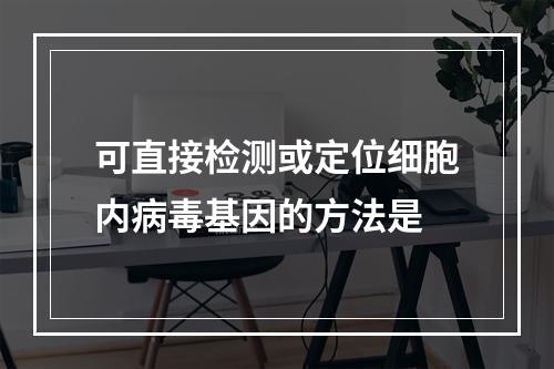 可直接检测或定位细胞内病毒基因的方法是