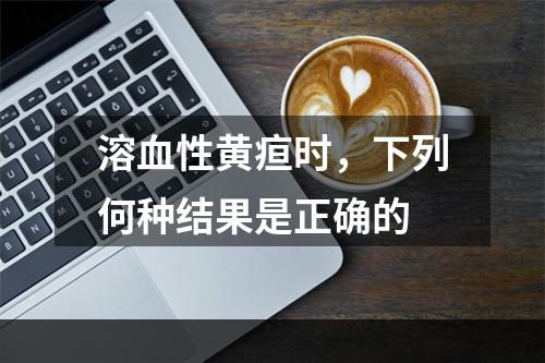 溶血性黄疸时，下列何种结果是正确的