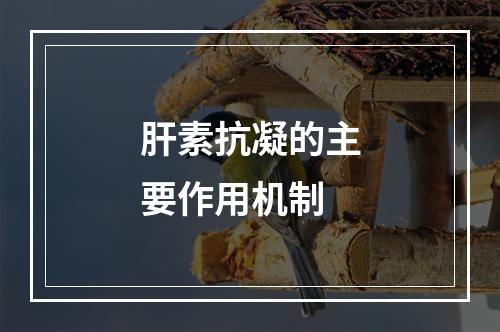 肝素抗凝的主要作用机制