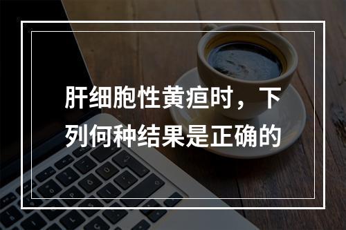 肝细胞性黄疸时，下列何种结果是正确的