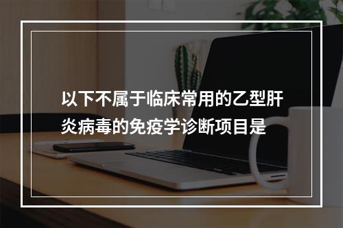 以下不属于临床常用的乙型肝炎病毒的免疫学诊断项目是