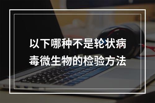 以下哪种不是轮状病毒微生物的检验方法