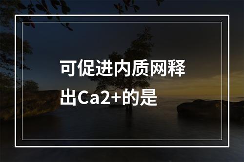 可促进内质网释出Ca2+的是