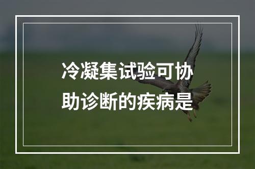 冷凝集试验可协助诊断的疾病是