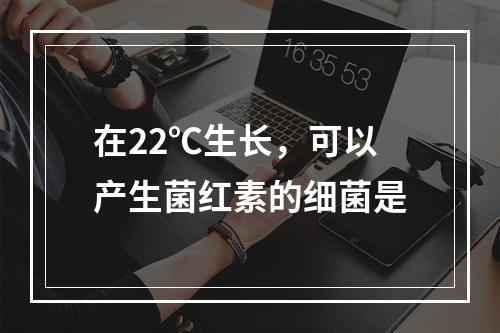 在22℃生长，可以产生菌红素的细菌是