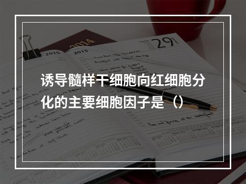 诱导髓样干细胞向红细胞分化的主要细胞因子是（）