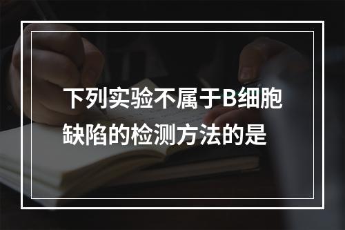 下列实验不属于B细胞缺陷的检测方法的是