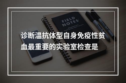 诊断温抗体型自身免疫性贫血最重要的实验室检查是