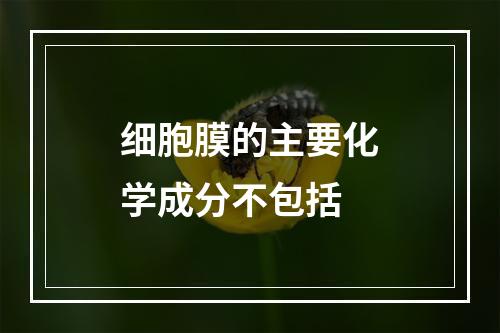 细胞膜的主要化学成分不包括