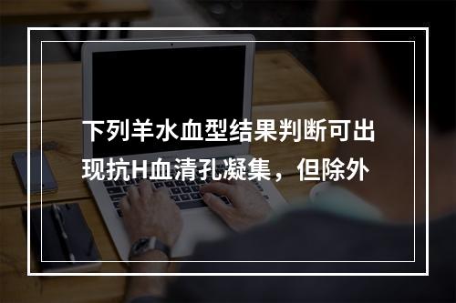 下列羊水血型结果判断可出现抗H血清孔凝集，但除外